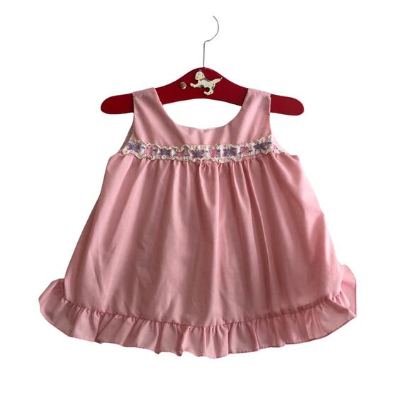 Vintage Pink Open Back Butterfly Top - Picture 1 of 6